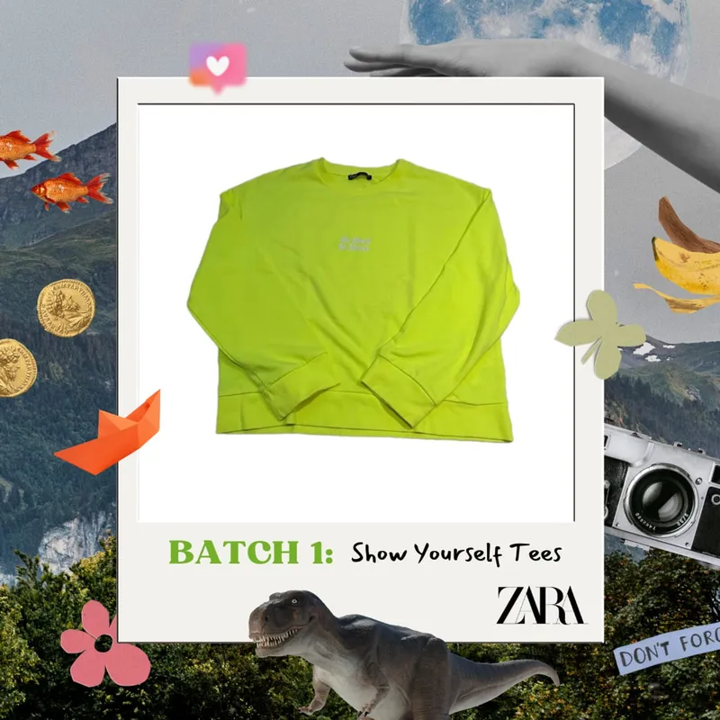ZARA Streetwear Casual Sweatshirt Wanita yellow photo 1