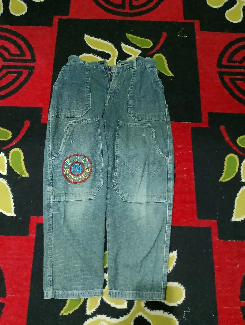 Y2K Skater Sweatpants & Joggers Kids green blue photo 1