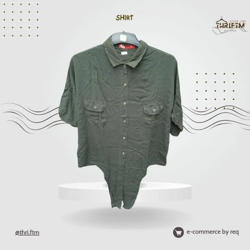 Casual Shirt Wanita green photo 1