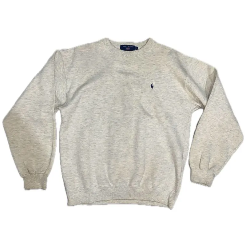 Polo Ralph Lauren Minimalist Casual Sweatshirt Pria cream photo 1