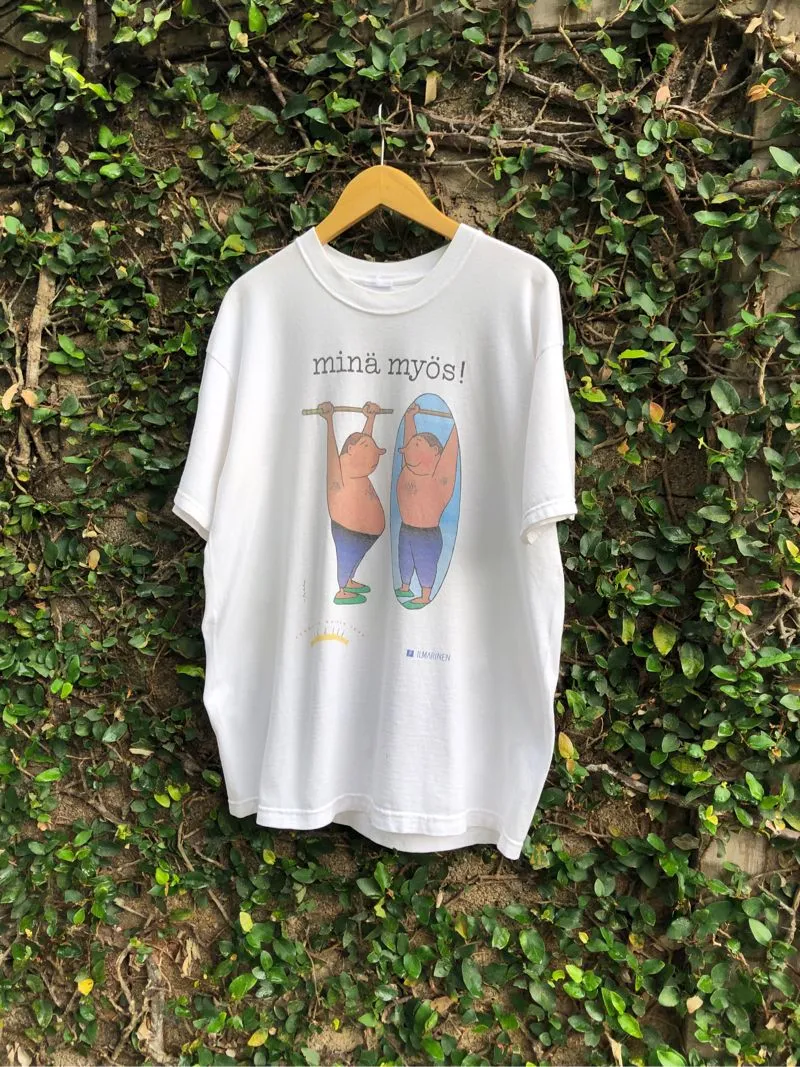 Gildan Vintage T-shirt Pria white photo 1