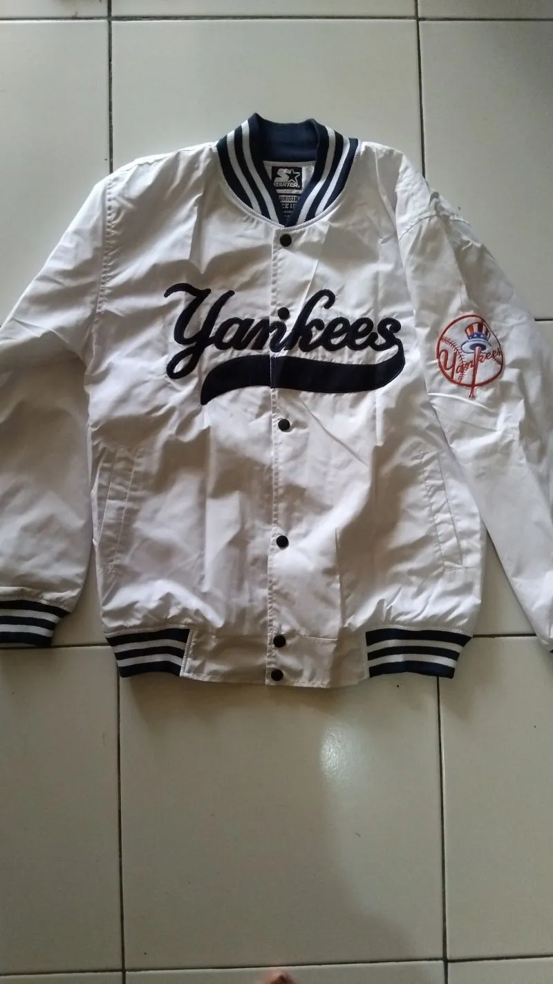 Japanese brand Streetwear Bomber jacket Pria white photo 1