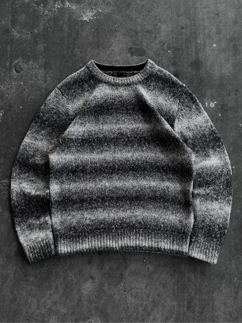 Japanese brand Vintage Streetwear Sweater Pria gray photo 1