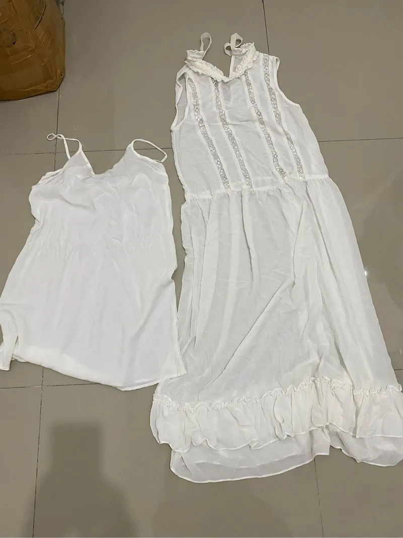 Casual Maxi dress Wanita white photo 1