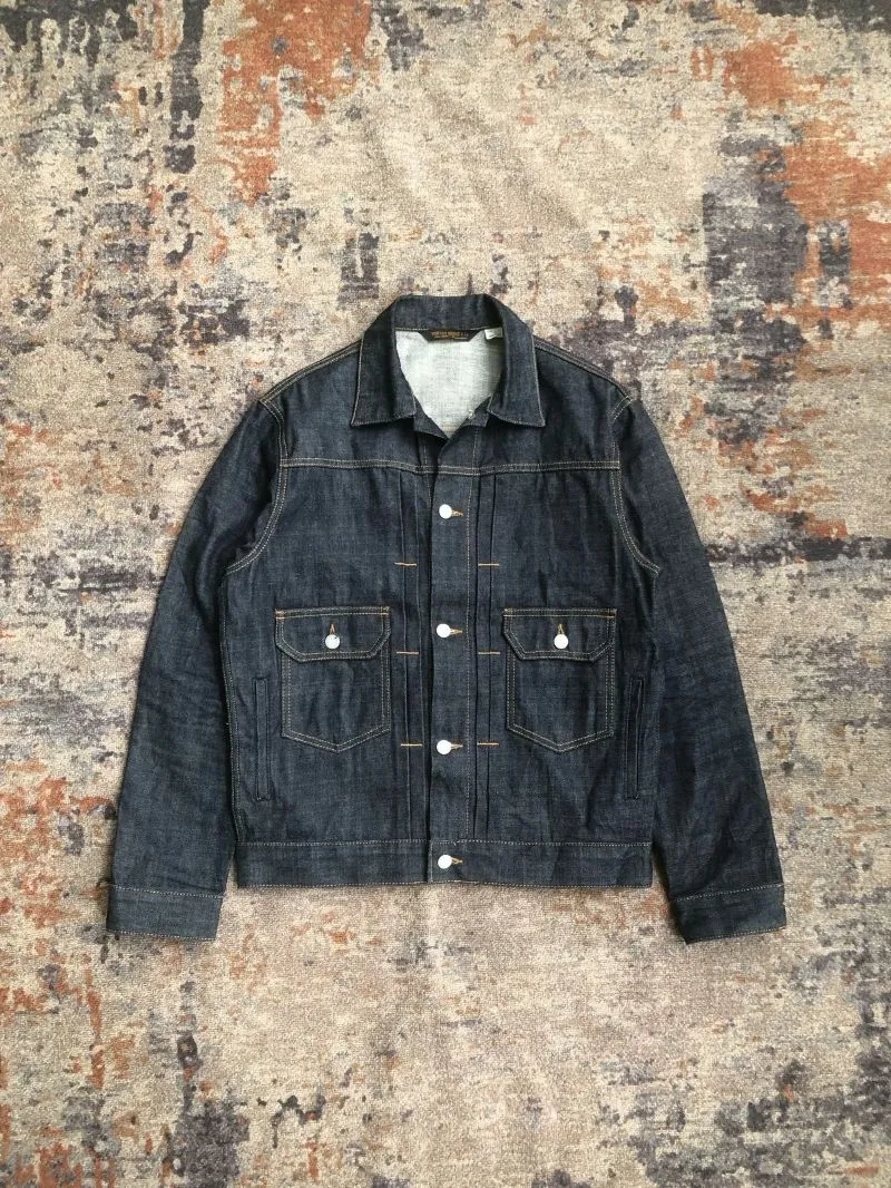 Uniform Bridge Vintage Casual Denim jacket Pria white gray photo 1
