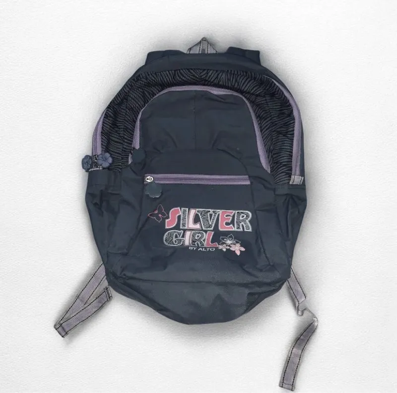 Emo Backpack Wanita pink gray photo 1