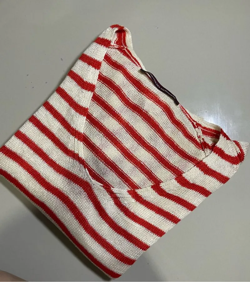 Casual Blouse Wanita white red photo 1