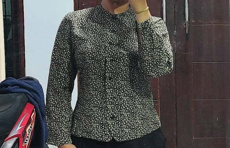 Vintage Blouse Wanita black photo 1
