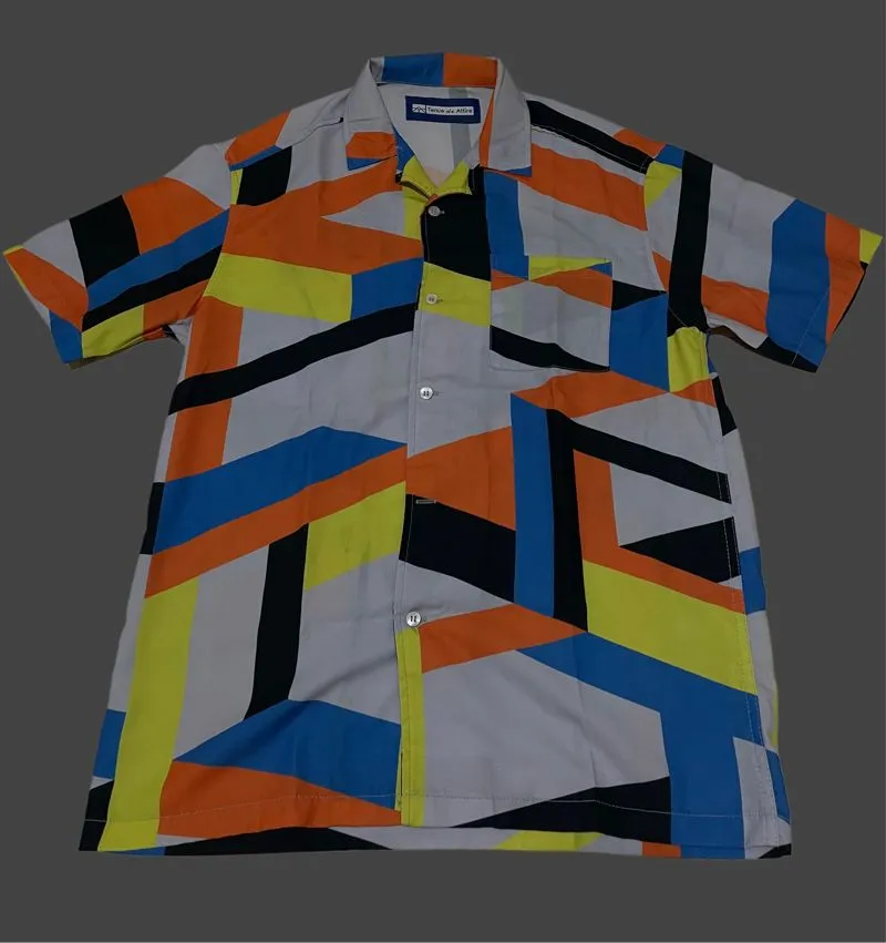 Skater Casual shirt Pria green blue photo 1