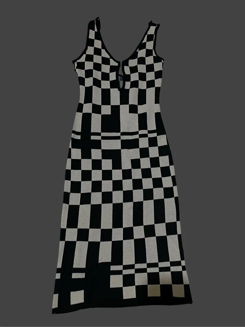 Reworked Summer dress Wanita white black photo 1