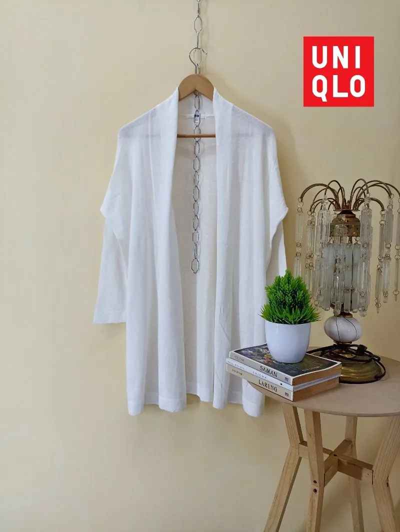 Uniqlo Vintage Luxury Cardigan Wanita white photo 1