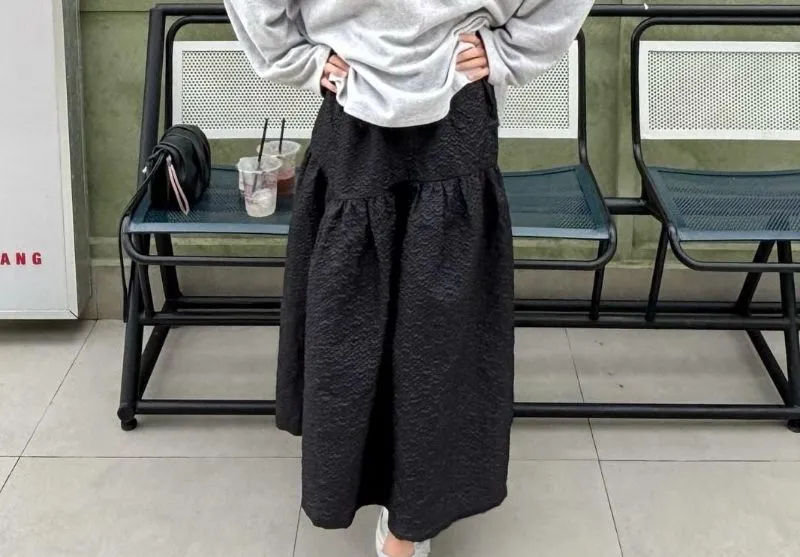 Vintage Coquette Skirt Wanita black photo 1