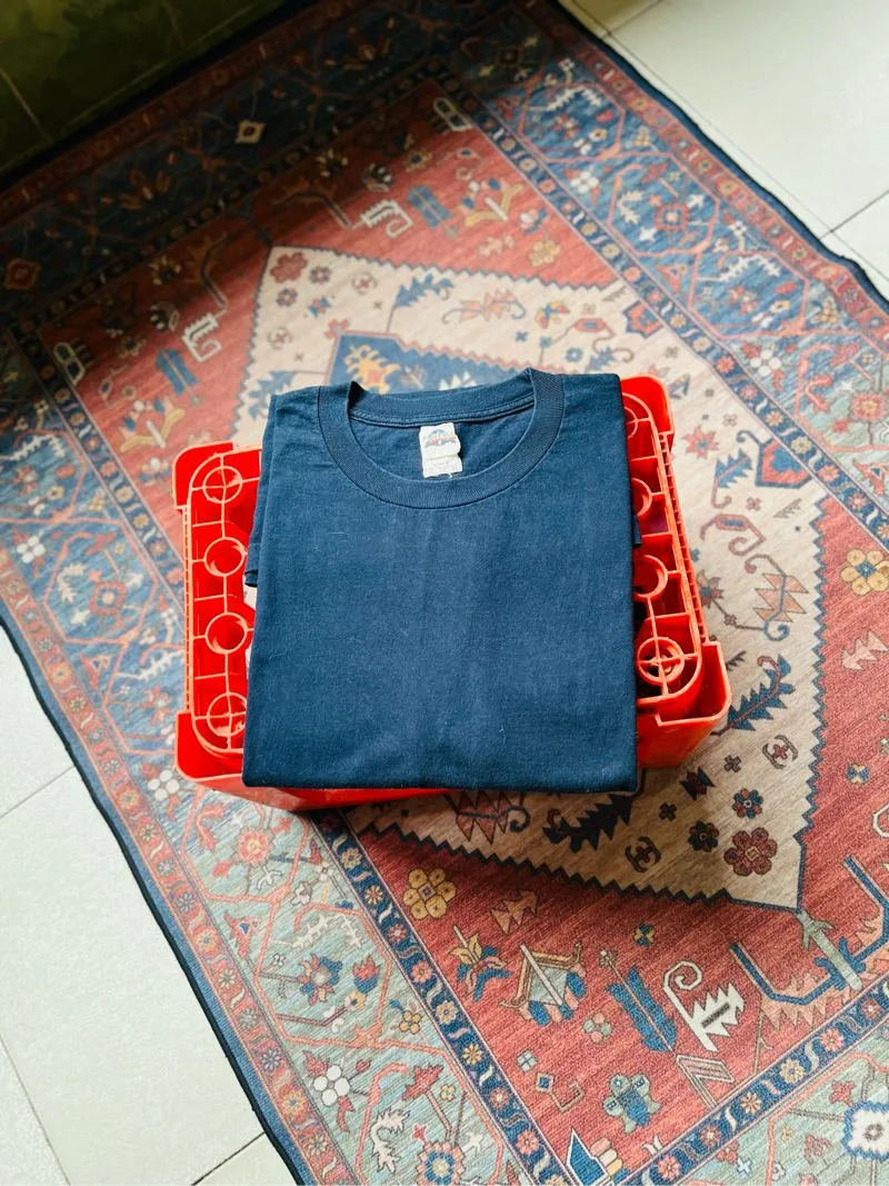 Vintage T-shirt Pria navy photo 1