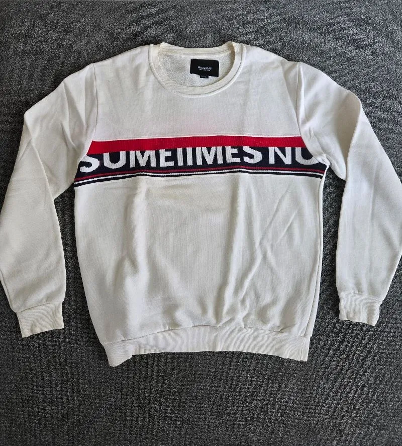 Pull & Bear Casual Sweater Pria white photo 1