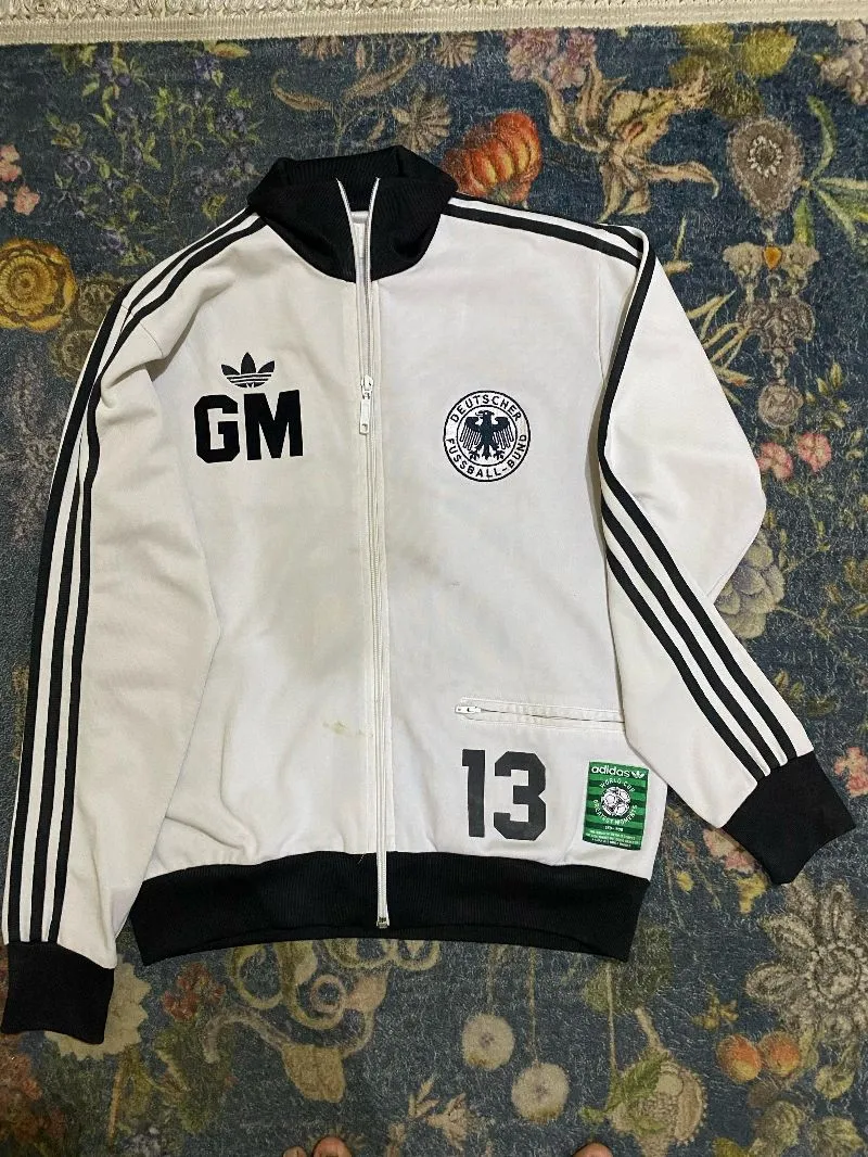 Adidas Vintage Casual Track jacket Pria white black photo 1