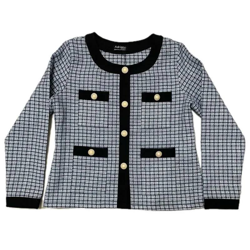 Gorpcore Casual Blazer Wanita white blue photo 1
