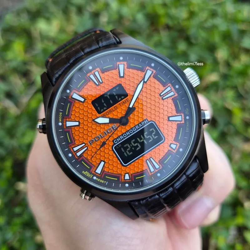 Jam tangan Police timepieces world time quartz chronograph photo 1