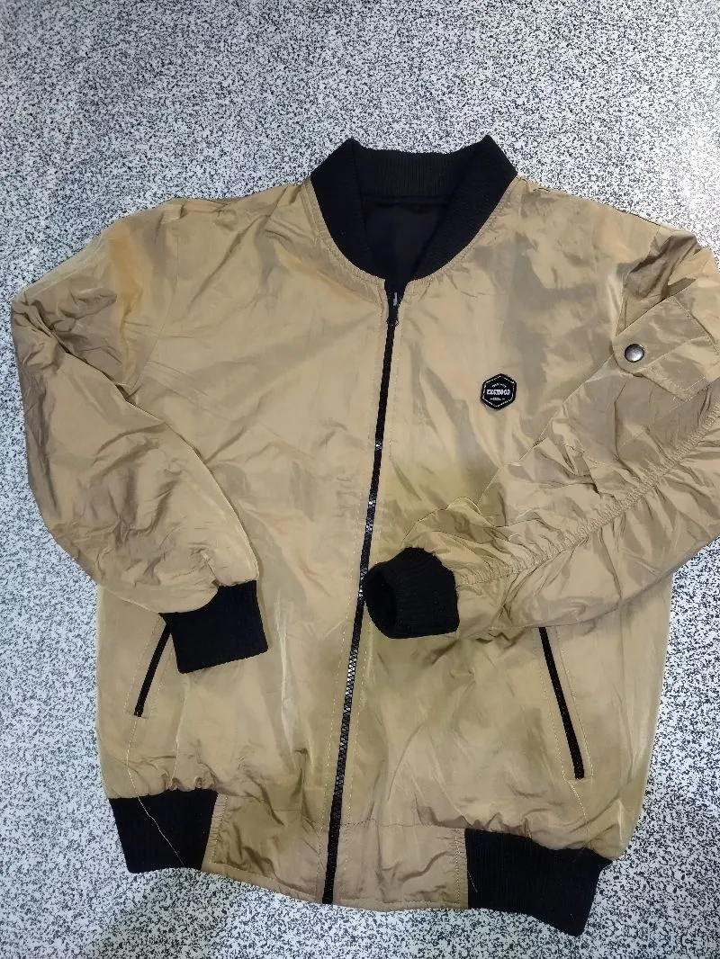 Casual Varsity jacket Wanita tan photo 1