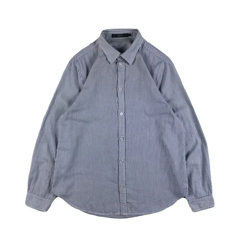 Uniqlo Vintage Casual Casual shirt Pria white blue photo 1