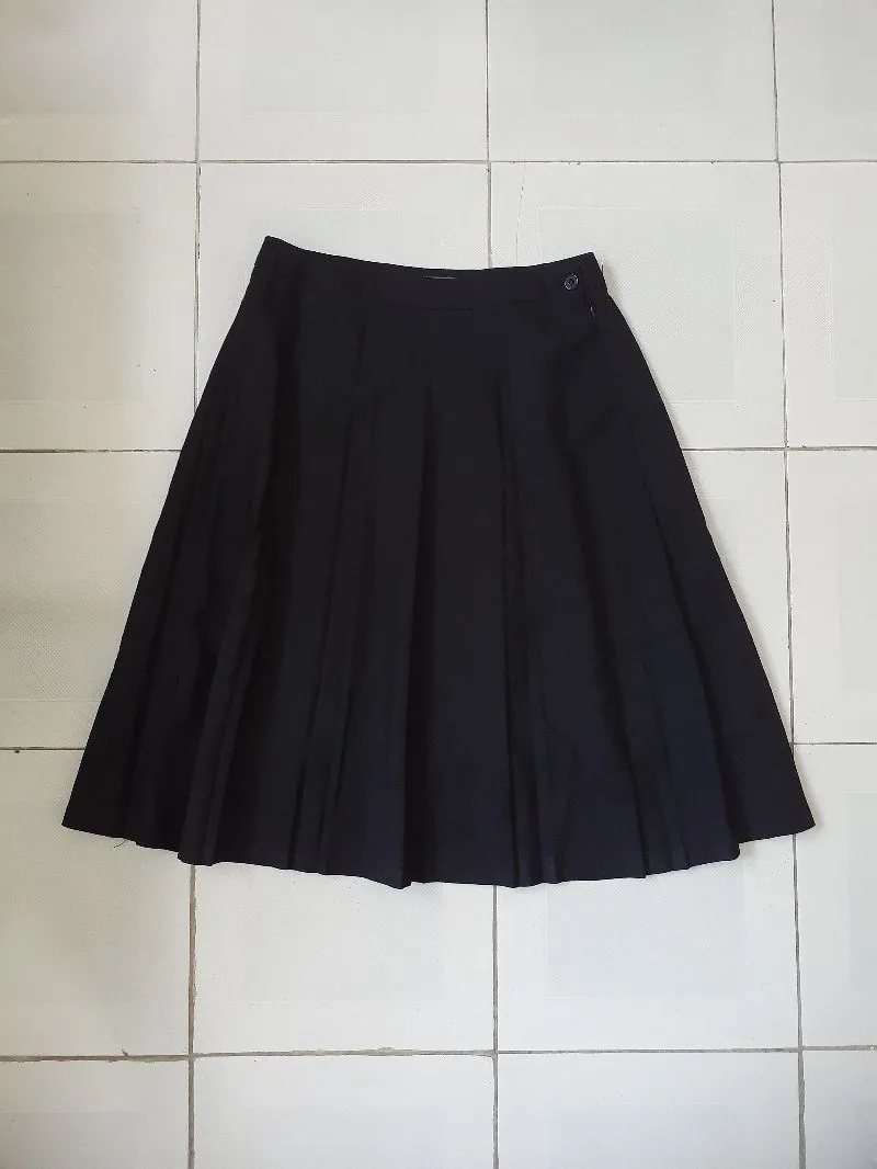 Vintage Pleated skirt Wanita black photo 1