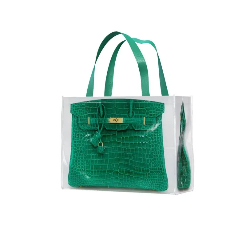 Hermes Streetwear Luxury Tote bag Wanita green photo 1