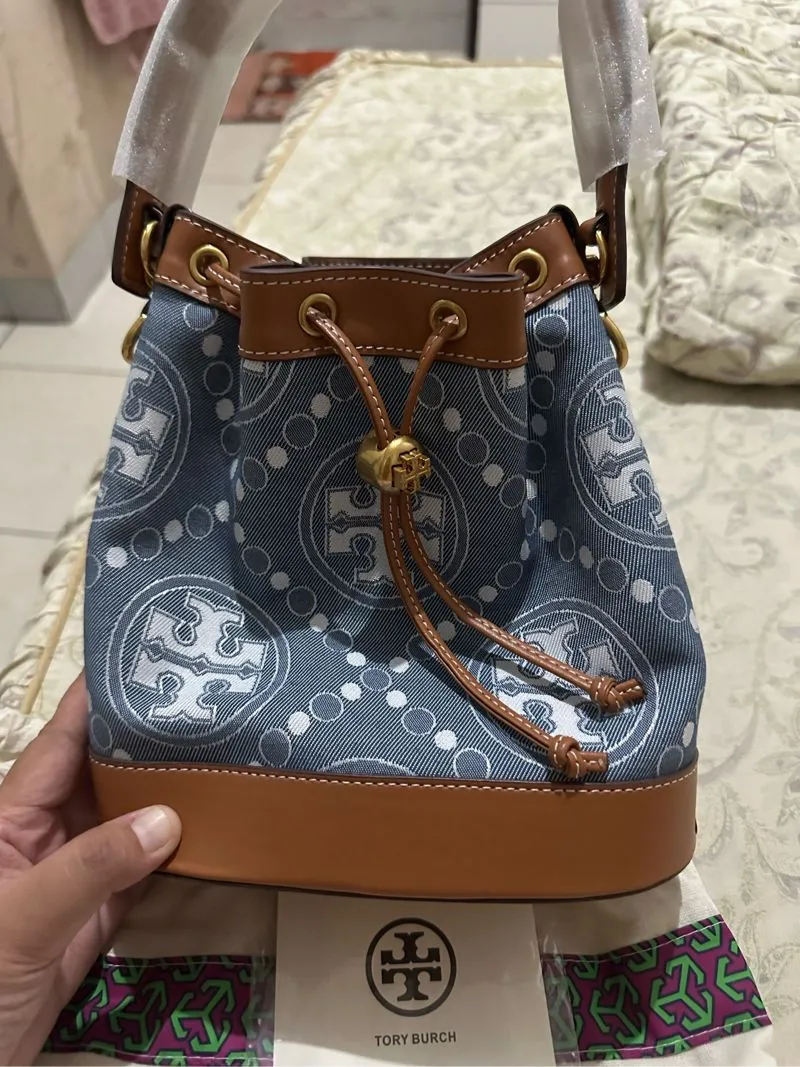 Tory Burch Casual Bucket bag Wanita navy cream photo 1