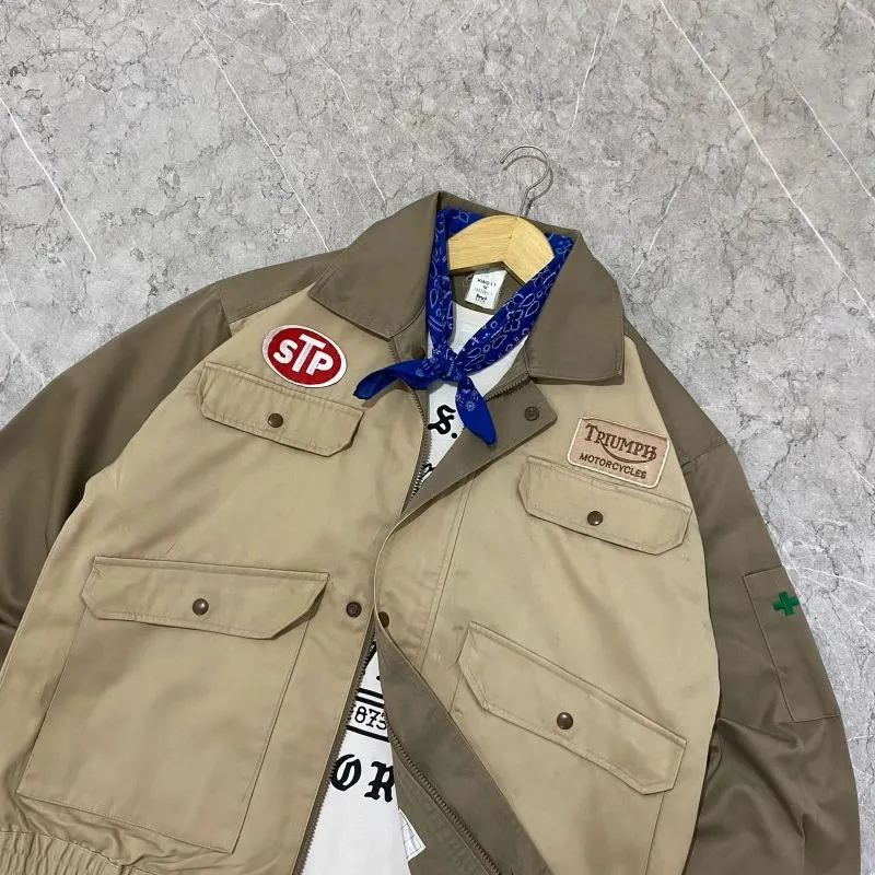 Vintage Bomber jacket Pria tan photo 1
