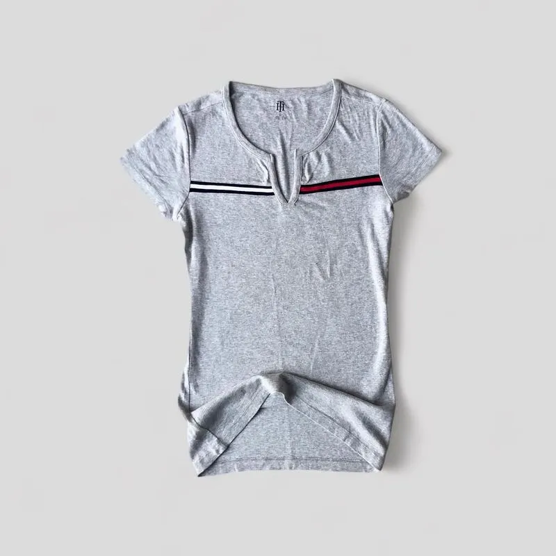 Tommy Hilfiger Streetwear Y2K T-shirt Wanita gray photo 1