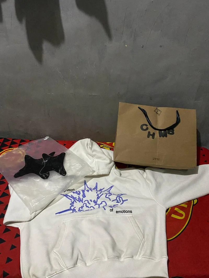 Chambre De La Vain Streetwear Hoody Pria white brown photo 1