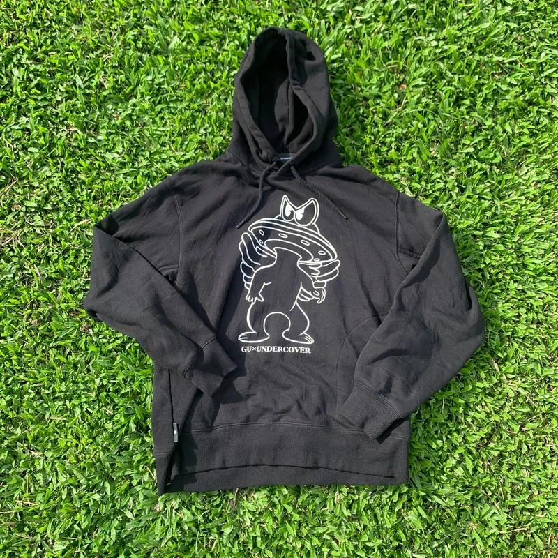 Undercover Streetwear Y2K Hoody Pria black photo 1
