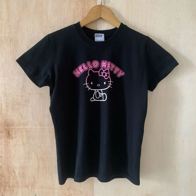 Hello Kitty Streetwear Y2K T-shirt Wanita black photo 1