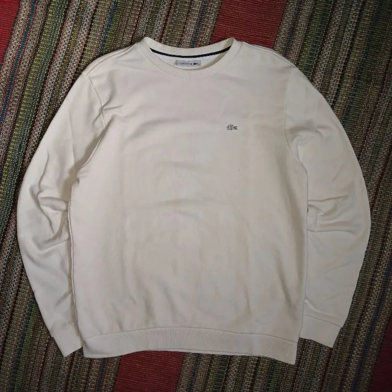 Lacoste Streetwear Casual Sweater Pria white photo 1