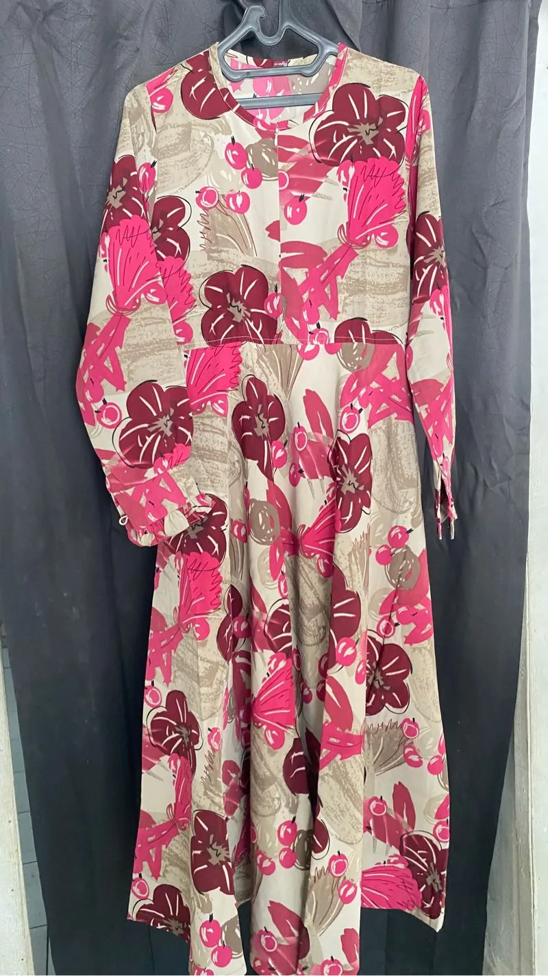 Minimalist Maxi dress Wanita multicolor photo 1