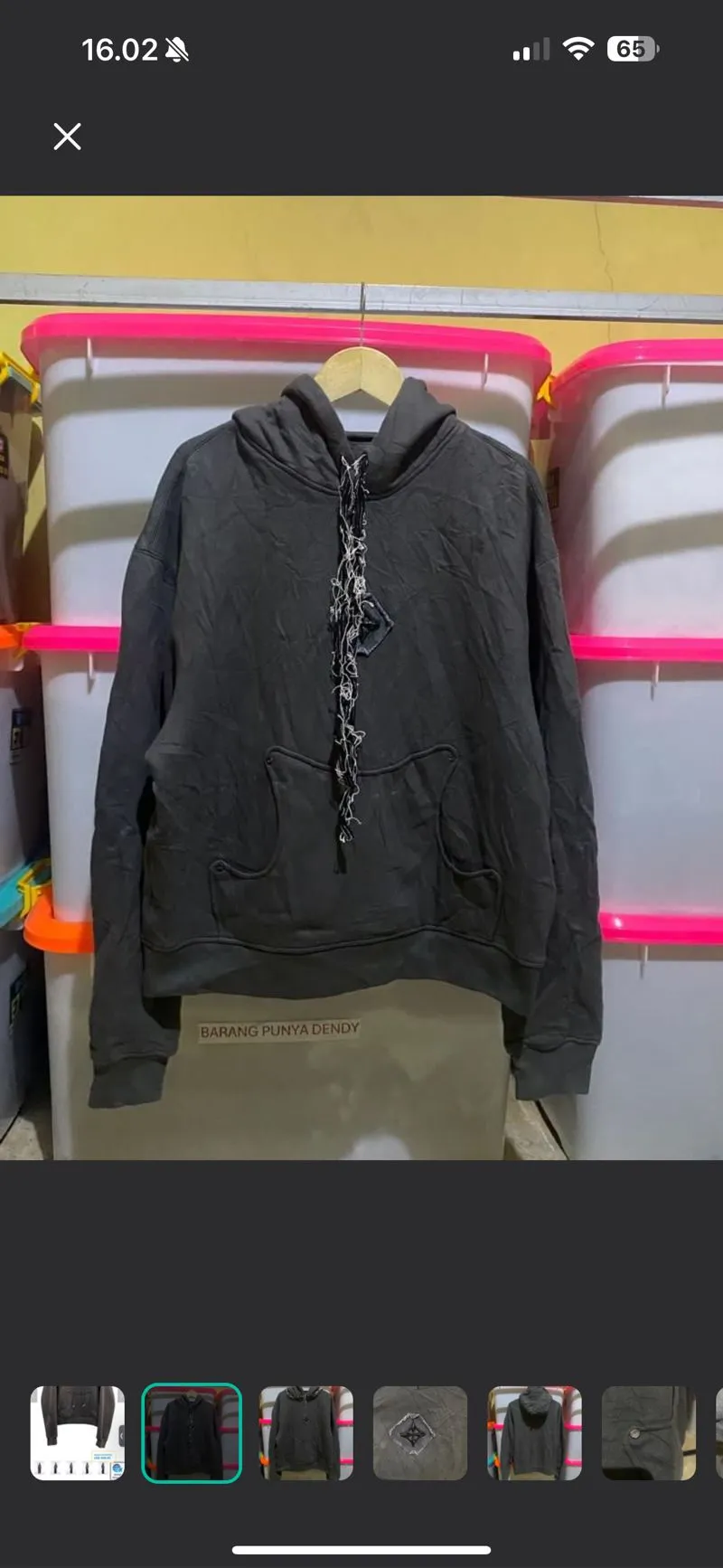Japanese brand Y2K Reworked Hoody Pria gray photo 1
