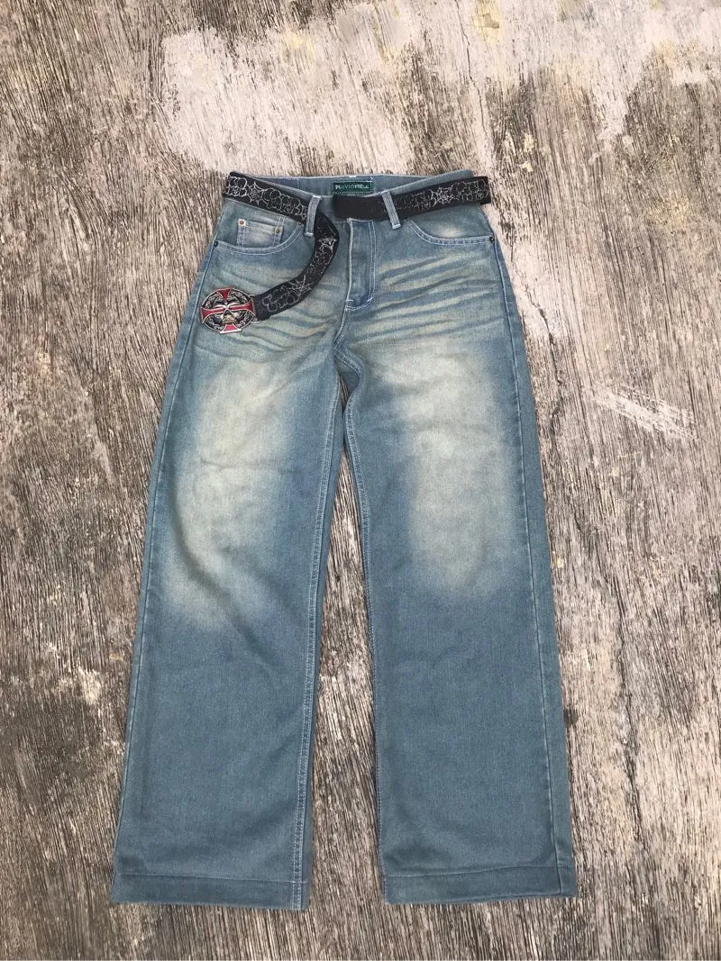Vintage Streetwear Jeans Pria blue photo 1