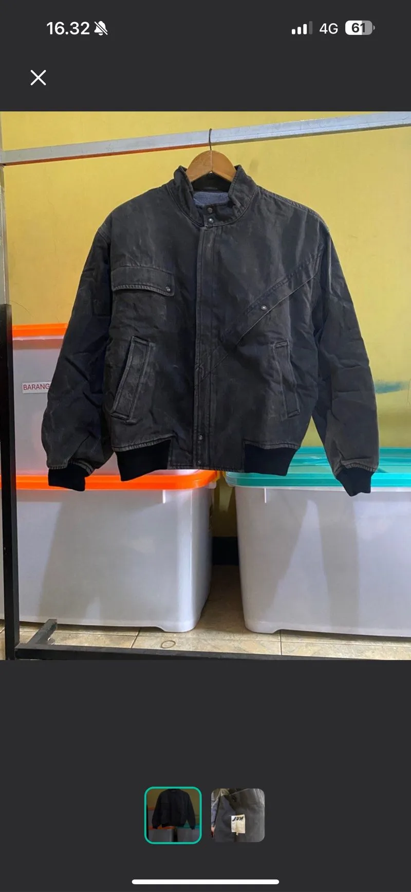 Japanese brand Vintage Y2K Denim jacket Pria gray photo 1