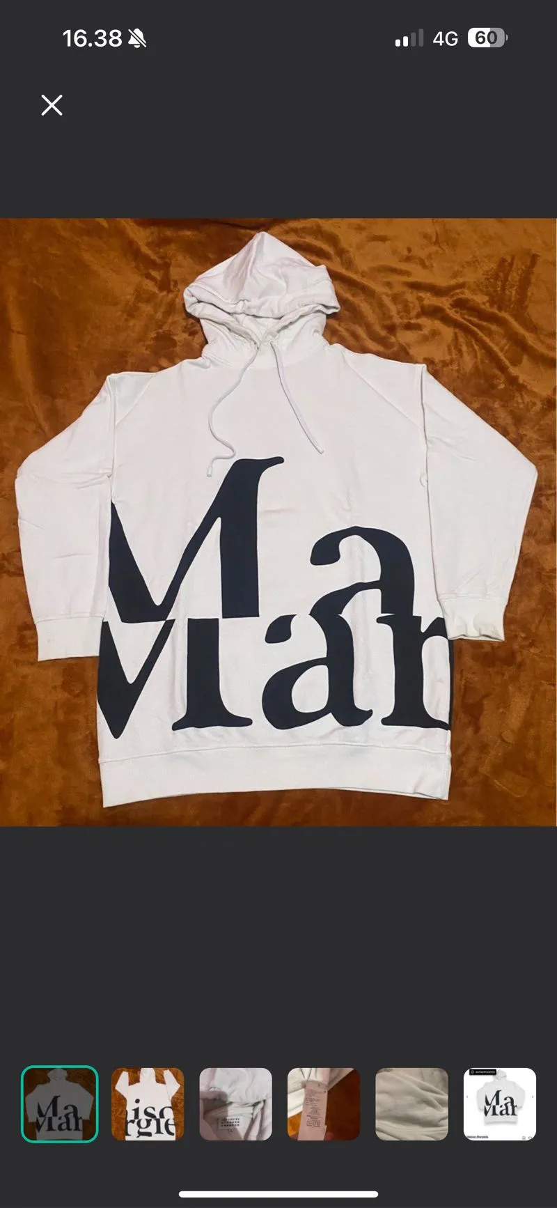 Maison Margiela Luxury Minimalist Hoody Pria white black photo 1
