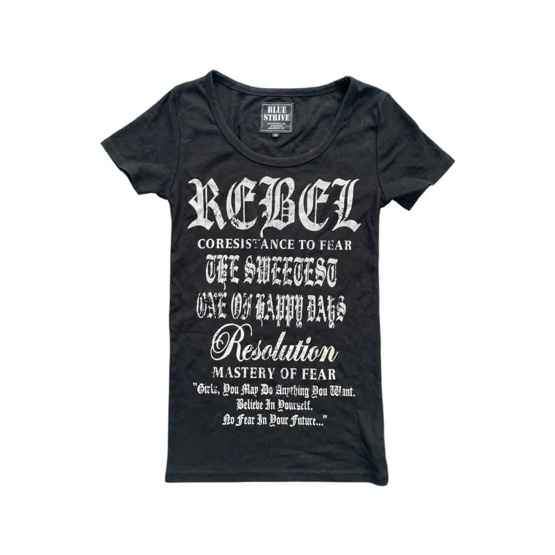 Japanese brand Grunge Emo T-shirt Wanita black photo 1