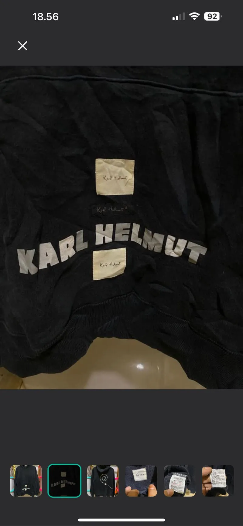 Karl Helmut Vintage Streetwear Hoody Pria black photo 1