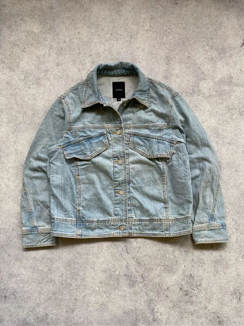 Topten Streetwear Casual Denim jacket Pria blue photo 1