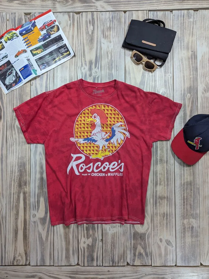 Vintage Streetwear T-shirt Pria yellow red photo 1