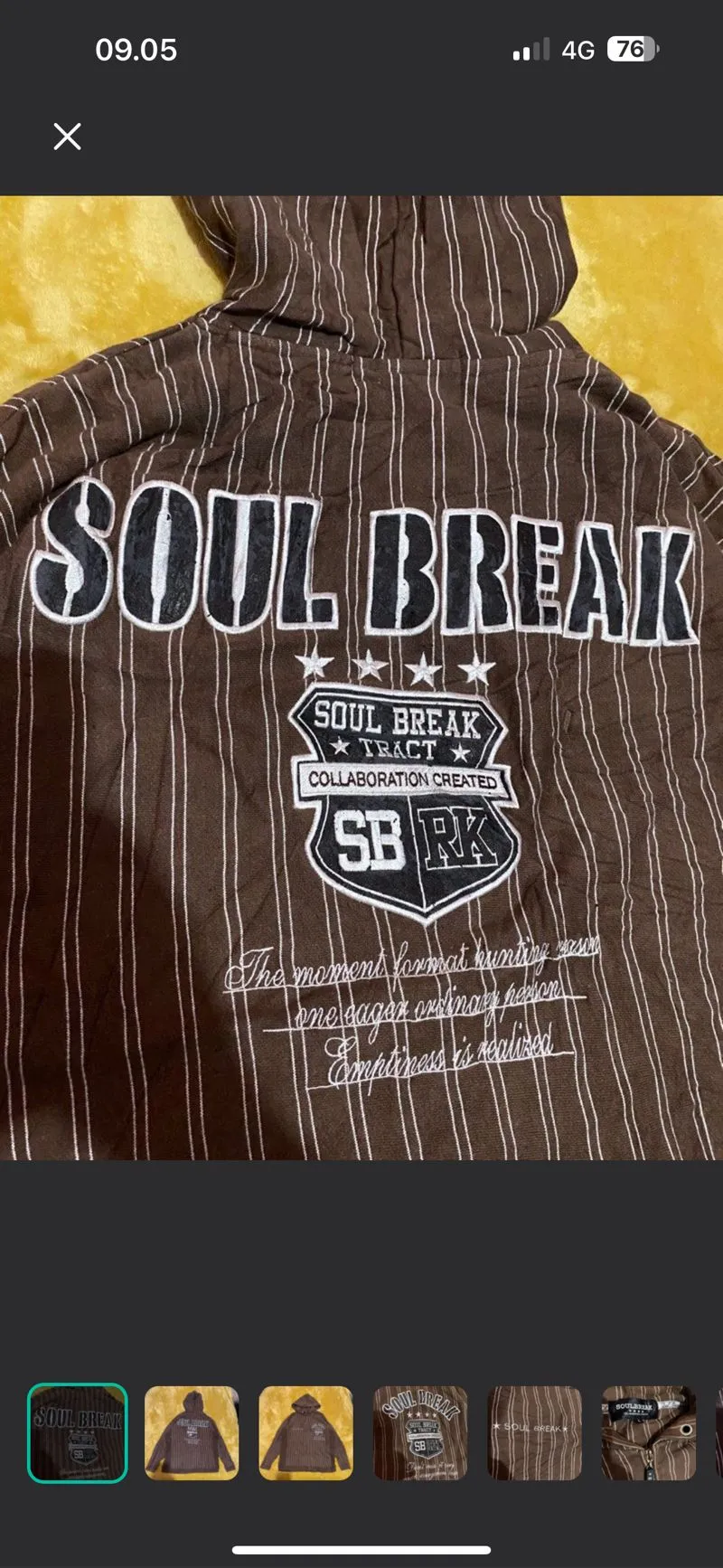 Japanese brand Streetwear Y2K Hoody Pria brown photo 1