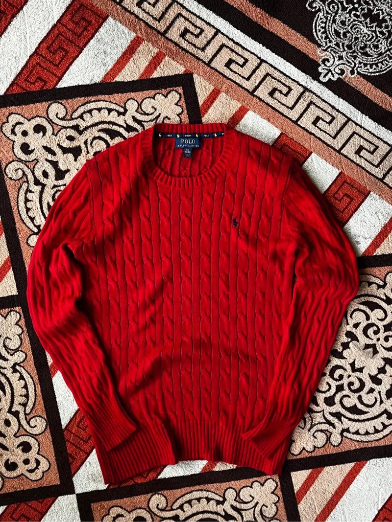 Polo Ralph Lauren Luxury Casual Sweater Pria red photo 1