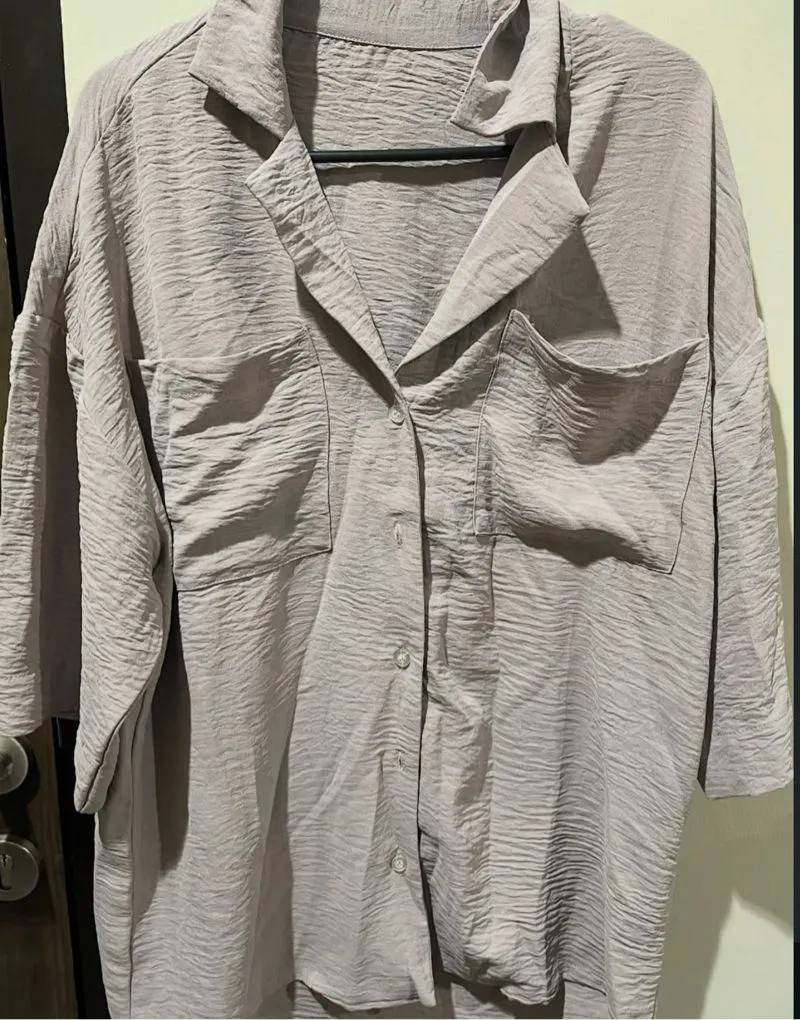 Casual Blouse Wanita purple pink photo 1