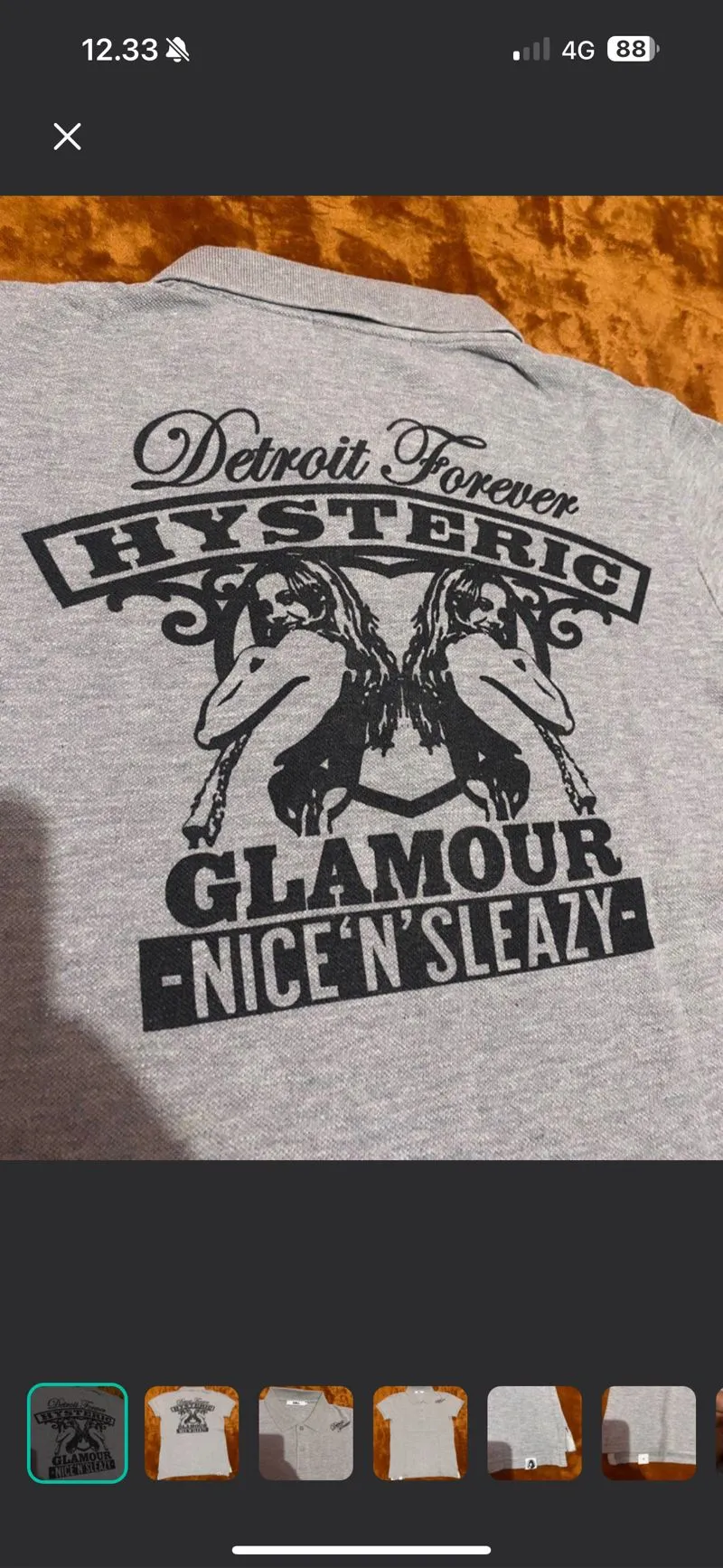 Hysteric Glamour Streetwear Y2K T-shirt Wanita gray photo 1