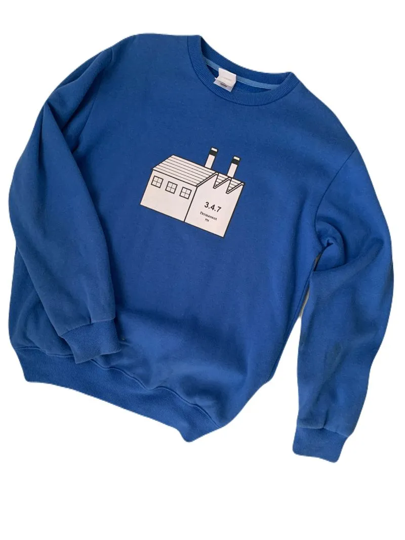 Streetwear Indie Sweater Pria blue photo 1