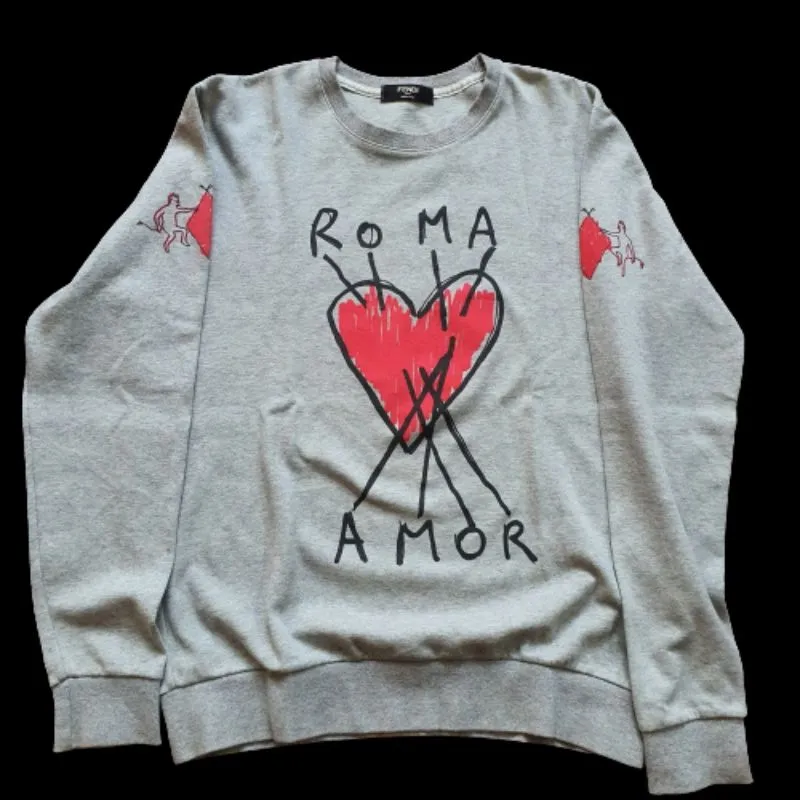 Fendi Luxury Casual Sweatshirt Wanita gray photo 1
