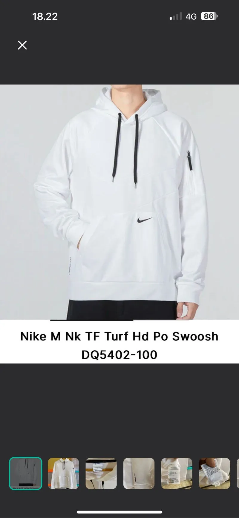 Nike Streetwear Sportswear Hoody Pria white photo 1