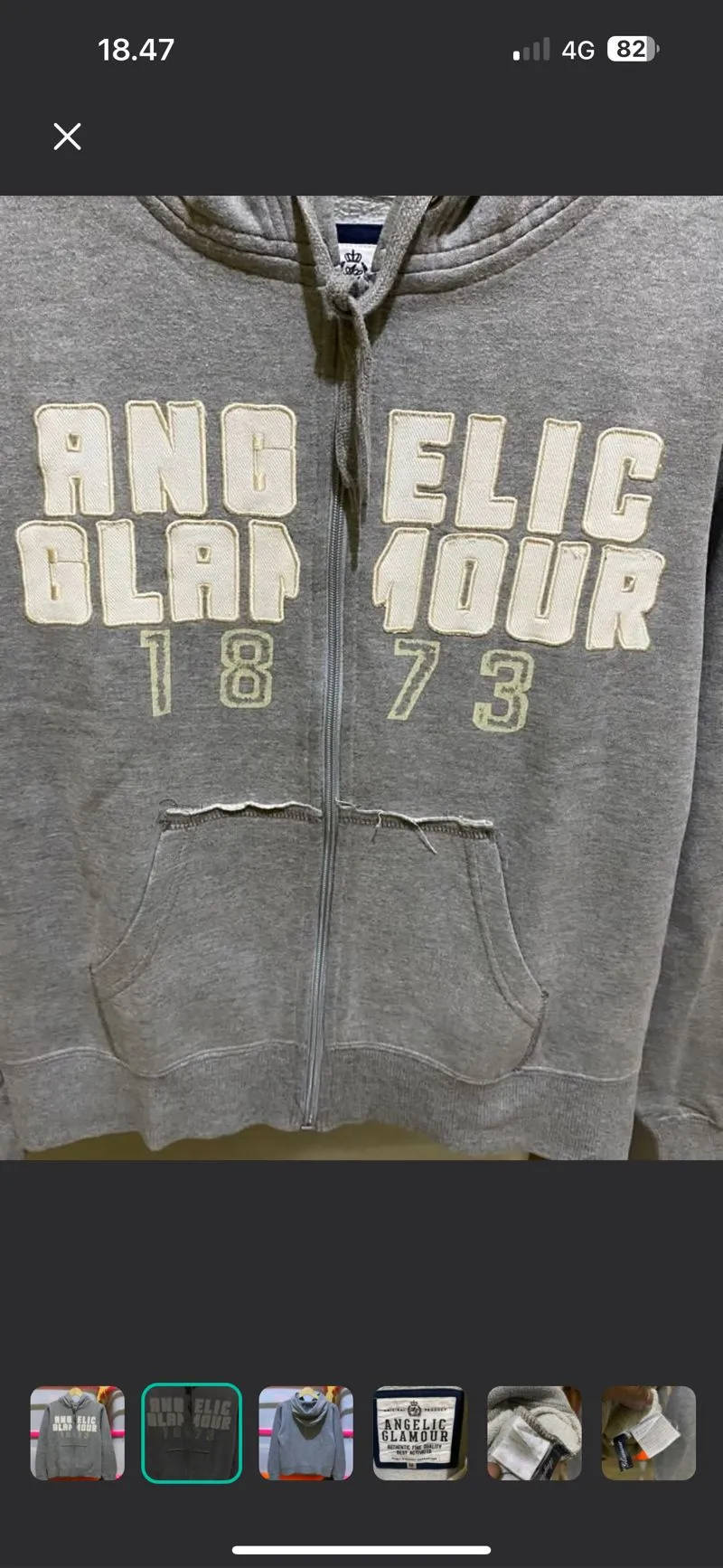 Japanese brand Streetwear Y2K Hoody Wanita gray photo 1