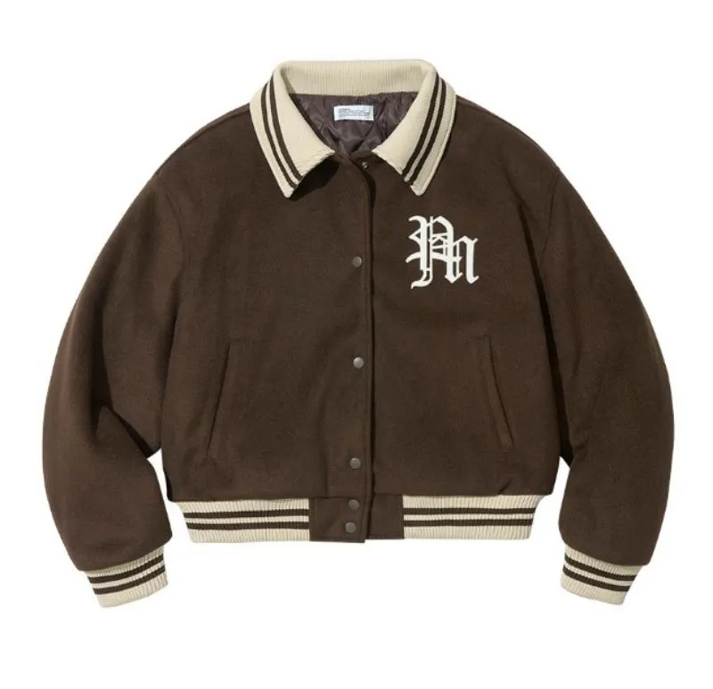 MUSINSA STANDARD Casual Varsity jacket Pria brown photo 1